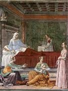 GHIRLANDAIO, Domenico Detail of Birth of St John the Baptist France oil painting artist
